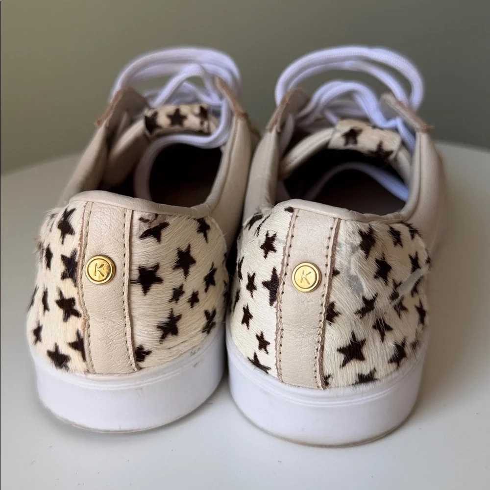 Kanas San Rafael Ponyhair Revolve Leather Sneakers off White Lace Up Cream Flaw
